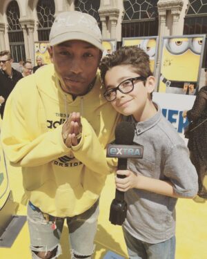 Nicolas Bechtel Instagram - This man remains the most humble, kindest person I have ever had the opportunity to interview. Thank you @Pharrell #extraextra 🎬