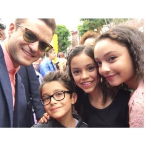 Nicolas Bechtel Instagram - Well...I wasn't wearing my #suitandtie and I certainly didn't bring #sexyback BUT #crymeariver I DID meet this guy 😎 @justintimberlake #trollsmovie #bucketlist✔️ #hugefan #dreamworkstrolls
