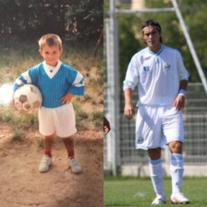 Nicolas Ferrero Instagram - Moi à 6 ans vs moi à 15 ans . 

Cette photo de moi a 6 ans est un petit garçon qui rêvait de jouer pour le club de ma ville . J’avais mon maillot de l’OM chaque fois que j’allais jouer au foot et je ne pensais qu’à ça chaque jour . 

A 12 ans j’ai signé à l’ @olympiquedemarseille et j’ai joué pendant 6 ans pour ce club car consciemment ou inconsciemment je le voulais tellement fort et quelqu’en soit la forte concurrence , j’y suis arrivé . 

La morale de cette histoire est que quoi qu’il arrive , si tu veux quelque chose en y mettant toute ton énergie et tous les sacrifices , tu y arriveras . 🧠

#mindset