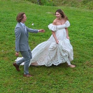 Nicole de Boer Instagram - We had such a beautiful weekend in Sainte Agathe, Quebec at my niece’s wedding. 
Congratulations Elle and Ben!! 🥂💕🐾🎉🏰❤️
