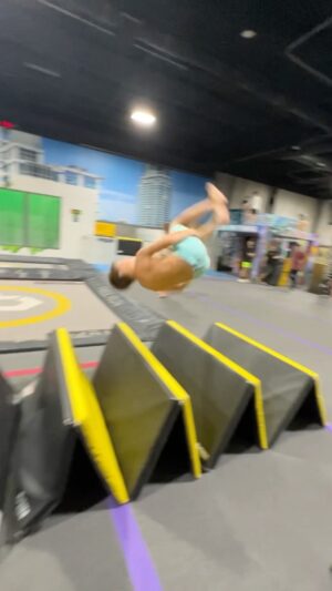 Nidal Ajib Instagram - 12 foot gap! 📏😱
📽 @jamelwonder 
.
#flips #talent #cheer #gymnastics #viral #reel