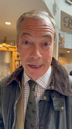 Nigel Farage Instagram - Just bought some cobbler! 🧀