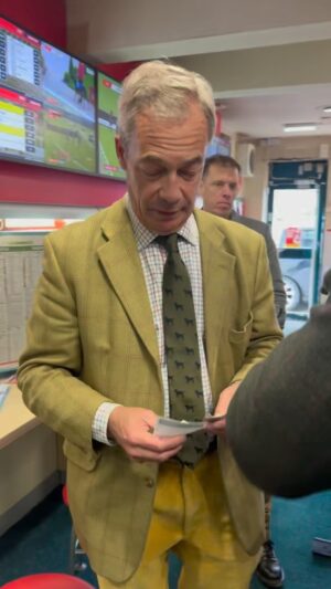 Nigel Farage Instagram - Got to have a bet!