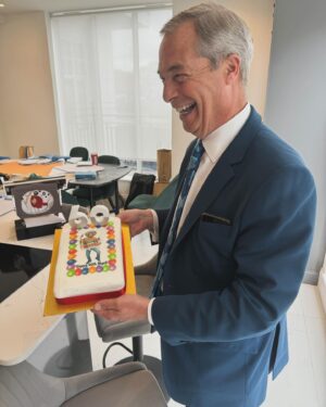 Nigel Farage Instagram - Out of Office. 🎈🎂