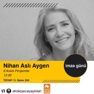 Nihan Aslı Elmas Instagram - 🦗Bu aralar zaman biraz daha hızlı akıyor gibi hissediyorum. Daha dün çekirgeler kafamın içinde zıplıyordu, şimdi kitabı elimde tutuyorum hatta iki gün sonra imza günüm var!!! 

💐 Kafamın içindeki hayallerin gerçekleşmesinde bana destek veren başta canım kızım Nil ve canım kocam @murataygen e, 
@emredundarcomposer @serkancenker_ @denizavcier @eksikparcacocuk a teşekkür ederim. 🙏🏻 

📚 8 Aralık Perşembe saat 12.00’de TÜYAP İstanbul Kitap Fuarı’nda görüşmek üzere 🤗🥰
3. salon 333 numaralı stantta olacağım. 🎉

🎉#nillehayatbambaşka #kucukcekirge 
#murataygen #nihanasliaygen #kitap #book #çocukkitapları #kidsbooks @kucukcekirge 
#Repost @eksikparcayayinlari with @use.repost
・・・
👉Yazarımız Nihan Aslı Aygen, 8 Aralık Perşembe saat 12.00’de TÜYAP İstanbul Kitap Fuarı’nda okurlarıyla buluşuyor.
 
3. salon 333 numaralı stanttayız. Tüm okurlarımızı bekleriz…

🧩 Görüşmek dileğiyle…
•••
#eksikparçayayınları #eksikparçaçocuk #istanbulkitapfuarı #tüyap #imzagünü #nihanasliaygen