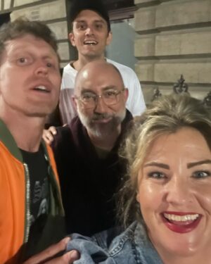 Nikki Britton Instagram - @melbcomedyfestival dump from the 5 minutes I was there. If I didn’t catch you or your show, I wish I did. Truly. Stupid people are my favourite people. Stay stupid, bby’s. You are the magic. And see all the shows Melboyrne. All of ‘em. 🩷💜💛

*soz for the singing 
**and I was gonna say soz for the gushy vibes, but I’m not. I love people. Especially these people. And it’s just nice to say it 💦
***I am sorry about the singing though.