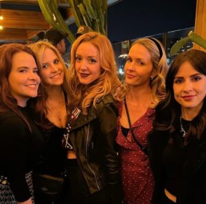 Nikki Griffin Instagram - Had an absolute blast celebrating Seth Green last night! Drinks, tacos, dancing, with so many wonderful friends. Thanks, Seth and Clare for having me! 

B/W 📸 by @ericblackmon