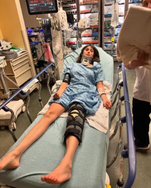Nina Dobrev Instagram - how it started vs how it’s going 🤕