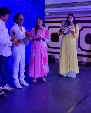 Nisha Jagadeeswaran Instagram - Miss cine stars event..🌟
Happy to host..🎤
Glad to be part of the team..❤️