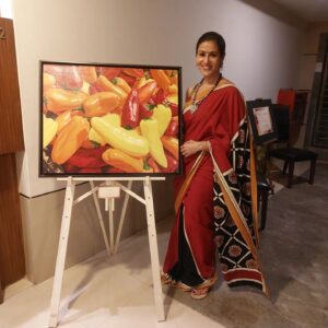 Nivedita Bhattacharya Instagram - Dear Sripriya
@sripriyamozumdar 

Thank you for an enchanting evening.. for taking us through your journey.. for introducing us to your gorgeous art! 
Loved every bit, every inch! 😍😍

#photorealism
#artandartist
#oiloncanvas
#charcoal
#artexhibition