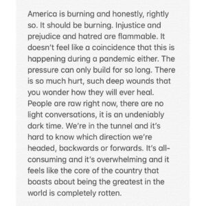 Noah Reid Instagram - #blacklivesmatter