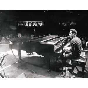Noah Reid Instagram - Today, on the anniversary of the last night of the first time out, I’ve been goin down memory lane and looking at some of the great shots my buddy @jake.sherman took in Chicago. Seems like a lifetime ago and also yesterday. I haven’t shared many of these photos because when the whole thing ground to a halt, it seemed like there was nowhere for them to go. But today, to me anyway,  they serve as a reminder of what our lives used to look like, of the importance of music and art and how those things drive connection, and of the incredible energy of a room full of people going out for the night to enjoy themselves. Feels important not to forget these things we never thought we’d lose as we fight to get them back. This long winded caption is probably just a way to rationalize posting a bunch of photos of myself doing something I love and miss dearly, but I’m feelin it today so fuck it. What a privilege and a joy it was playing these shows with @barbermattic @adriangordoncook and @matthewbaileymusic (all of whom I’ve been in the studio with since, making new music) and of course the Mack Truck @mack_long_music drivin the bus in so many ways. And to my team, Sean and Cortney at @baselinemusic and Rob @paquinartists for putting the First Time Out Tour together, thank you, I’ll never forget it. Can’t wait to play songs in front of people again soon, I do hope you’ll come, I promise to make you sing. ❤️