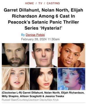 Nolan North Instagram - Thrilled to officially let you all know about this amazing project! Great cast, great crew and so much fun!
@peacock @goodfearcontent