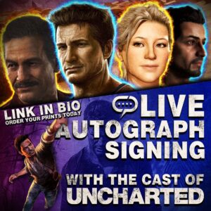 Nolan North Instagram - November 19th marks the 15 year anniversary of Uncharted: Drake’s Fortune! Get your limited edition poster signed by Drake, Elena,Sully and Navarro only at @streamily.live and join us on 11/19 for Live autographs and stories!

Streamily.com/uncharted