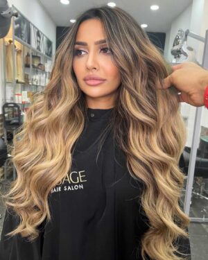 Nosheen Phoenix Instagram - You guys wanted the ‘after’ and here it is! @barryshairlondon thank you for my make over! I’ll happily model for you forever! 
💗 #balayage #ombre #olaplex #hair #magic