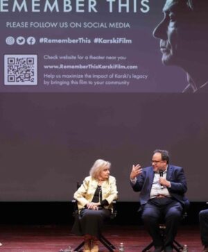 Odelya Halevi Instagram - Go watch #rememberthis 
The shocking story of Jan Karski׳s mission to open the eyes of the US and England to the atrocities of the holocaust. 
Blessed to be able to gain prospective from Tova Friedman, an Auschwitz surviver. Astonishing performance by #DavidStrathairn