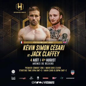 Oliver Claffey Instagram - @kevin_cesari_mma VS @mrgentlemanjack 🥊

Kevin Simon Césari, multiple champion de Karaté et de Full contact, affrontera l'ancienne star de catch Jack Claffey, le 04 Août aux @arenesbeziers ! 📆

Après un premier combat pro au YFC de @ts_ibra , remporté au premier round, Simon rentre dans la cour des grands pour son 2ème combat professionnel ! 👊

Jack Claffey débarque quant à lui plus motivé que jamais ! Après une victoire en Bare Knuckle et une défaite en mma, Jack veut faire ses preuves dans la cage HEXAGONE MMA pour ses débuts en arts martiaux mixtes ! 

🥊 HEXAGONE MMA 8
📆 Le Vendredi 04 Août à partir de 20h (GMT 1) 👊
🇫🇷 Beziers, France
@arenesbeziers
📍 À 1h30 de Toulouse & 1h de Montpellier !

🎫 Billets à partir de 19€ ⬇️
(lien en bio)

Une soirée inoubliable vous attend 👊

📺 Show retransmis dans le monde entier !

Les prochains shows HEXAGONE MMA :
📆 Le Théâtre Antique d'Orange (le 28 Juillet)
📆 Les Arènes de Béziers (le 04 Août)
📆 HEXAGONE MMA / BRAVE MMA -
La H Arena à Nantes (le 07 Septembre)

Abonnez vous pour ne rien louper de l'actu HEXAGONE MMA 📲

#HEXAGONEMMA #MMA #HXMMA #FrenchMMAleague #LIVEsport #Fighting #Fight #CombatSports #Live #UFC #Sport #LivesportsStreaming #MMAFrance #MMAevent #beziers #arènesdebeziers