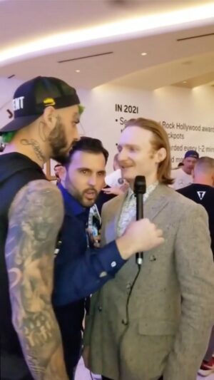 Oliver Claffey Instagram - My interview with former @wwe superstar @mrgentlemanjack gets rudely interrupted by @malo_bkfc 
🔹These two are rumored to fight in @bareknucklefc this April (nothing yet confirmed). 
🎥 @thejaylovato 

#knucklemania #bareknuckle #boxing #bareknuckleboxing #mma #bareknucklefc #combatsports #bkfc #fitness #boxing #wwe
