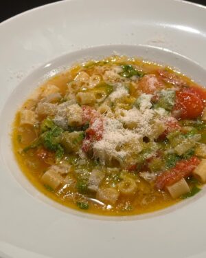 Oliver Ingrosso Instagram - To make a brodo the Italian way doesn’t have to take long or have meat in it. U can easily get great flavor from your veggies with just some olive oil and love. This took 20 min and was what I had in my fridge kind of meal. Tomatoes, celery and onion is all I needed. Water was added and then the tubetti lisce (great f-in pasta) and of course a lot of Parmesan on top. U can make this kind of soup with a lot of different things and it’s easy as hell. One pot kind of dish as I cooked the pasta right in with the rest of the stuff