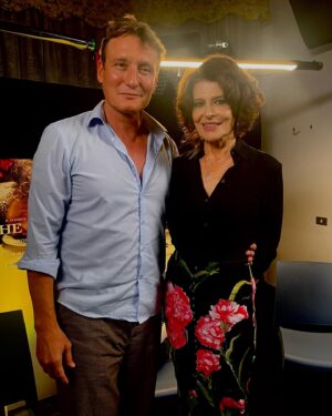 Oliver Masucci Instagram - still beautiful and friendly Fanny Ardant after three days press junket talking the same stories over and over again @labiennale