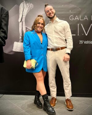 Olivia Leclerc Instagram - Gala des Olivia’s ⭐️

Habillé par ma précieuse @laconsultante_mua 👗
En compagnie de mon beau chum chaud comme d’la braise 🔥🥵 @samarso 

#gala #lesolivier #galalesolivier #galadesolivier #humour #comedie #qc
