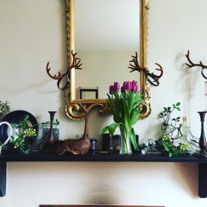 Orla Brady Instagram - My mantelpiece in the flat I rented in Dublin for shooting season 3 #intothebadlands
