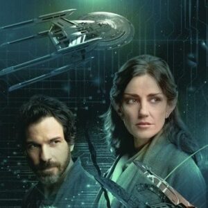 Orla Brady Instagram - We all have a fantasy Trek show don’t we? This would be the poster for mine - weekly adventures in space and every episode ends with a 70s sitcom scene where Laris INSISTS that Rios has another slice of cake because she worries he’s not eating enough. She also figures out how to call up his EMTs so she can boss them around. Also Hugh would definitely join us. Yeah so that’s it, that’s my show #Momulan @StarTrek @startrekonplus @PrimeVideoUK #StarTrekPicard
