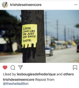 Orla Brady Instagram - Well here’s a message I can get behind 💙🤍❤️