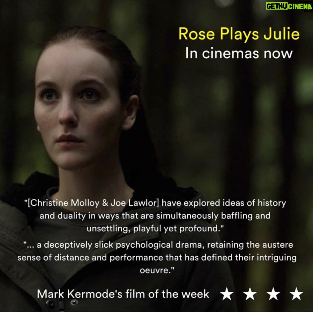 Orla Brady - 199 Likes - Mark Kermode’s film of the week 🙌🏼and other great reviews ...which I don’t know how to show you yet cos I haven’t learned how to repost 🙃 but in spite of my technical shortcomings, please come see #roseplaysjule now in UK & Ireland cinemas 🇬🇧 🇮🇪 @eclipsepicturesireland @picturehouses