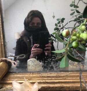 Orla Brady Instagram - Lone walks becoming so important for sanity. With makeshift scarf mask of course #lockdownlooks
