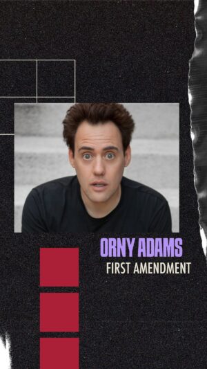 Orny Adams Instagram - First Amendment.
 
Don’t miss @OrnyAdams & Friends in the Main Room at the @HollywoodImprov October 7!
 
#jokes #comedy #standup #improvsixty #ornyadams #firstamendment #secondamendment #online #hollywood