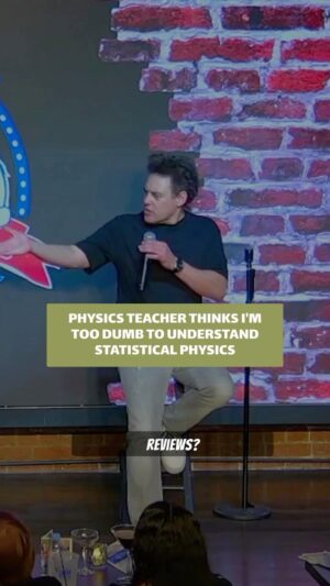 Orny Adams Instagram - I bet this guy is a great teacher! #physics #statisticalphysics  #standup #crowdwork