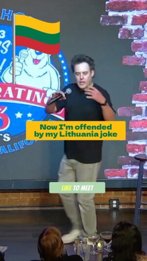 Orny Adams Instagram - In light of new information I now find my Lithuania joke offensive too! #lithuania #lithuanian #comedy #standupcomedy #crowdwork