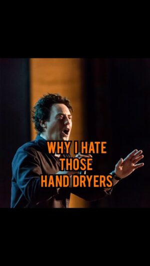 Orny Adams Instagram - WHY I HATE THOSE HAND DRYERS! #PublicBathrooms. Watch my full MORE THAN LOUD comedy special on youtube *Links in Bio* #OrnyAdams #MoreThanLoud  #comedyspecial #standupcomedy  #comedy #HandWashing