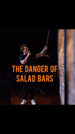 Orny Adams Instagram - THE DANGERS OF SALAD BARS! Watch my full MORE THAN LOUD comedy special on youtube *Links in Bio* #OrnyAdams #MoreThanLoud  #comedyspecial #standupcomedy #Saladbars #germs