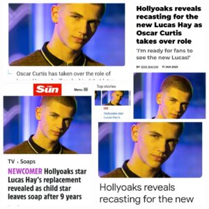 Oscar Curtis Instagram - Did u guess right??? 😃 I'm going to be Lucas in Hollyoaks... can't describe how grateful I am for this opportunity! I am so excited to play this character
Huge thanks to my agent for doing exactly what he said he'd do 🙏 @mark_jermin_mgt and to @hollyoaksofficial for this fantastic gift of a role 🙏💛
Thankful to everyone who played a part in getting me here 🙏 
Also to the nicest crew & cast ever, thank you for welcoming me 💛
.
.
.
.
.
.
.
.
.
.
#Hollyoaks #actor #amazing #actorslife #new #newactor #thankyou #themway #Manchester actors #Liverpool #soapnews #soap  #tvactor