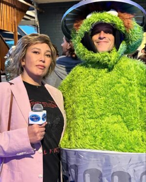 Osher Günsberg Instagram - Repost: 
@audreygriffen Thanks for being a good sport @osher_gunsberg ! 

I jumped at the opportunity to dress up as you for our friend’s birthday celebration. It amused me to no end. From razoring the @soho_hair_wigs_extension wig; to attempting to chisel out a semblance of your jaw from my jowls; to my amateur mic flips! 

#AndrewG #theOGOG #thisislove❤