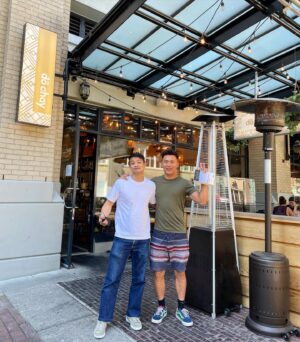 Osric Chau Instagram - So lovely to see friends in different places! Welcome to Vancouver @johnharlankim ! Had to take you to @eatdochay 
Missing in this pic is @immyyoume who was here moments before! So great catching up! ☺️🙏