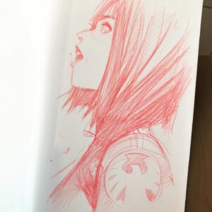 Otto Schmidt Instagram - “Nice shoot.” #coffeeandsketches #blackwidow #natasharomanoff #marvel