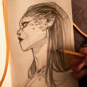 Otto Schmidt Instagram - Bedtime drawing. #cheetah #barbaraminerva #dccomics