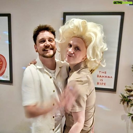 Owain Wyn Evans - 2.4K Likes - A gorgeous weekend 🥰 Celebrations, cake, ice cream, ramen and @dr_bev_1701 ‘s wig 💅🏻 See you tomorrow, bright and early ☀️ @bbcradio2 🧡