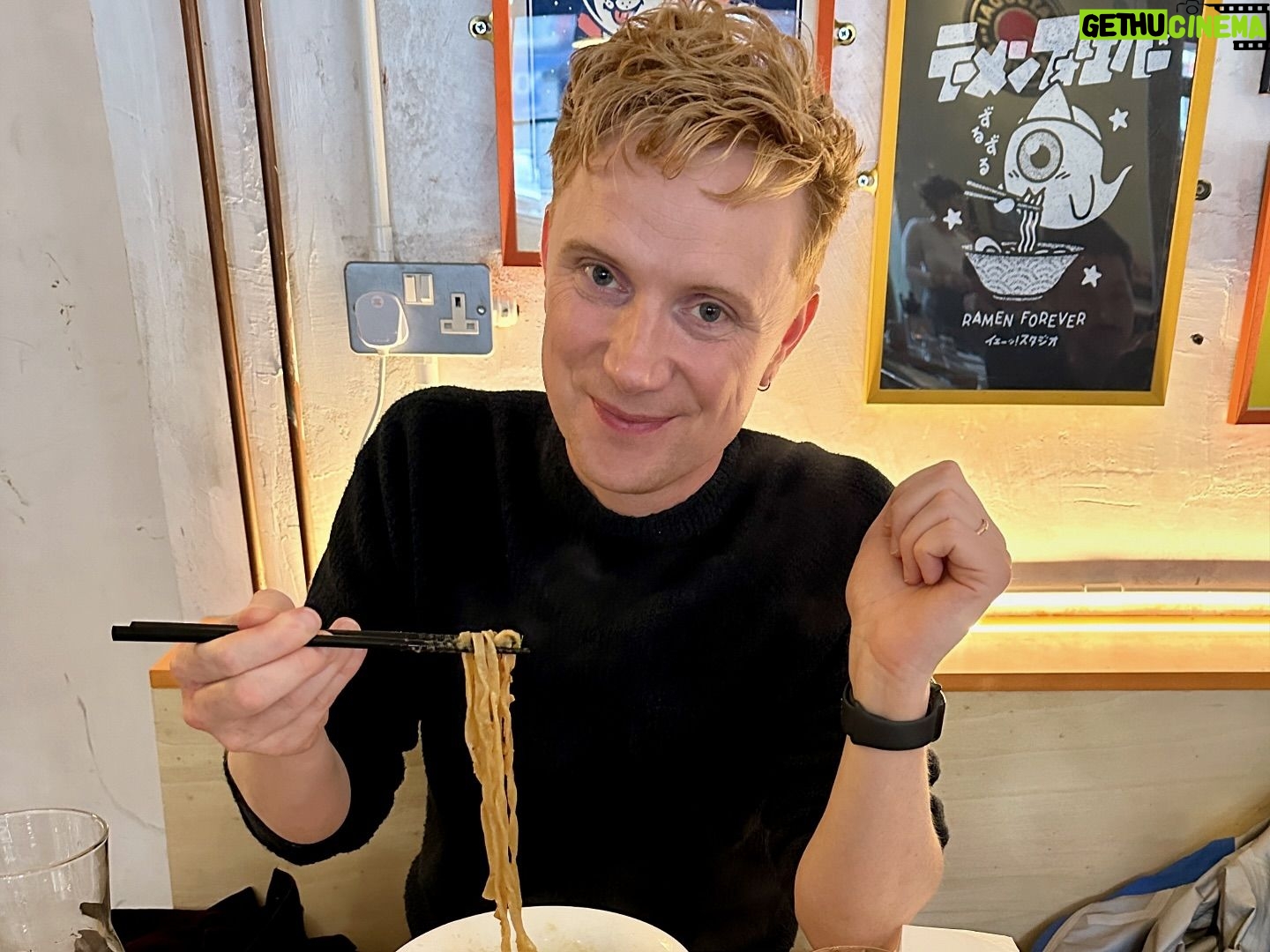 Owain Wyn Evans - 2.4K Likes - A gorgeous weekend 🥰 Celebrations, cake, ice cream, ramen and @dr_bev_1701 ‘s wig 💅🏻 See you tomorrow, bright and early ☀️ @bbcradio2 🧡