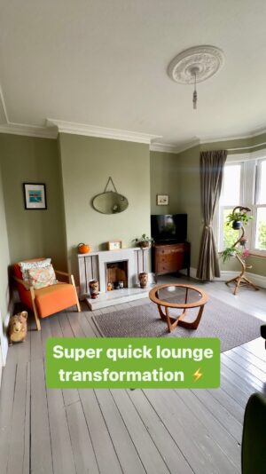 Owain Wyn Evans Instagram - Super quick lounge transformation! ⚡️ We really enjoy spending time in this room. Here’s what we did to it! PS- what should we call the snake?! 🐍 🥰 
.
.
.
#homereno #ukhomereno #homedecor #homedesign #diy #houserenovation