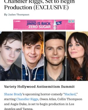 Owen Atlas Instagram - so happy to start filming hacked! The official hashtag for the movie is #gethacked so make sure to use it everyone. i’m super blessed to be starring in this. #hackedmovie #owenatlas #chandlerriggs #augieduke #collinthompson #littleevil #newmovie #filming #blessed #solo #future @chandlerriggs5 @shanebradyactor @dukeaugie @zerchinator @comedywestcollin