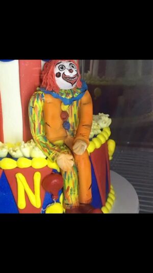 Owen Atlas Instagram - TB to my scary birthday cake when I turned nine #littleevil #owenatlas #cake #scary #clown #throwback