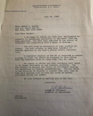P.J. Soles Instagram - My life could have been a very different story had I gone to Georgetown University. I was very excited that one other girl & I were the first female students ever accepted to the School of Languages & Linguistics. I loved words & languages. No student housing made it rough, but I did find a place, but NYC beckoned me back after a summer of acting in commercials & there was @joshlite1 with his wisdom & love (& oh, we went to WOODSTOCK with his JOSHUA LIGHT SHOW)! So voila, sometimes you go with your heart. ❤️ But now that my son & family have moved to DC, does Nana try to get that degree after all? LOL!