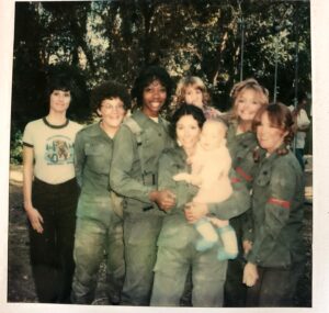 P.J. Soles Instagram - I know STRIPES usually gets all the love, but I had such a great time filming PRIVATE BENJAMIN! Who knew that Kate Hudson was going to grow up & be an actress/she was such a cute baby! (And Oliver in the background too!) I used to be tall, lol! My old Polaroids! 🎬❤️