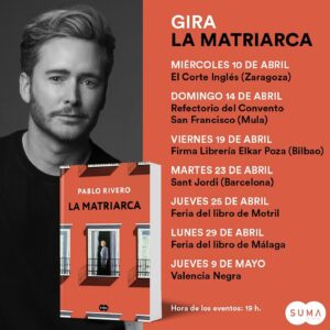 Pablo Rivero Instagram - Un poco de mi visita a Málaga ❤️ Gracias por llenar el Teatro Cervantes. Este sábado y domingo estaremos con #LaimportanciadellamarseErnesto en Valencia y Castellón 🎉 muchas gracias también a todos los lectores que, pese al tiempo, vinieron a la firma de libros en la caseta de la librería Luces. El 9 de mayo estaré en @valencianegra_festival hablando y firmando ejemplares de #LaMatriarca y de mis anteriores libros. Lo siguiente ya será en La Feria del libro de Madrid!!
Os recuerdo que ya están a la venta las entradas de #laimportanciadellamarseernesto del 15 de mayo al 30 de junio en @elpavonteatro 👯👯👯 @sumadeletrased @penguinlibros @la_brutal