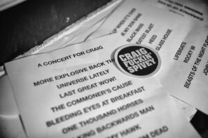 Paddy Considine Instagram - Thank you to all who came to ‘A Concert For Craig’ at the @hareandhoundsbrum on Saturday night. We managed to make £1500 for @mytonhospices Warwick, who cared for our dear friend Craig. Big love to Craig’s sons @papa.spiv @wilf.spiv and @josephhooligan and to the crowd for making it such a great night. Photo’s: @deniseespositoart