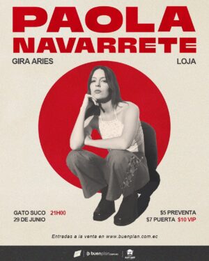 Paola Navarrete Instagram - ECUADOR! Con muchísima ilusión finalmente llega la GIRA ARIES a todas estas ciudades!! Es muy emocionante saber que voy a poder llevar este disco y obviamente toda mi música a ciudades a las que nunca he visitado como Loja, Tulcán, Ibarra y Pasto!! No saben la alegría que me da pensar que muy prontito voy a poder visitar todos estos lugares y cantar con Uds! Los tqm ❤️

Ya pueden adquirir las entradas en @buenplantickets o pueden entrar al link de mi Bio 🔥🔥🔥

Gracias a @alejofullmax  y @polimusicec x la gestión! 🙌🏻